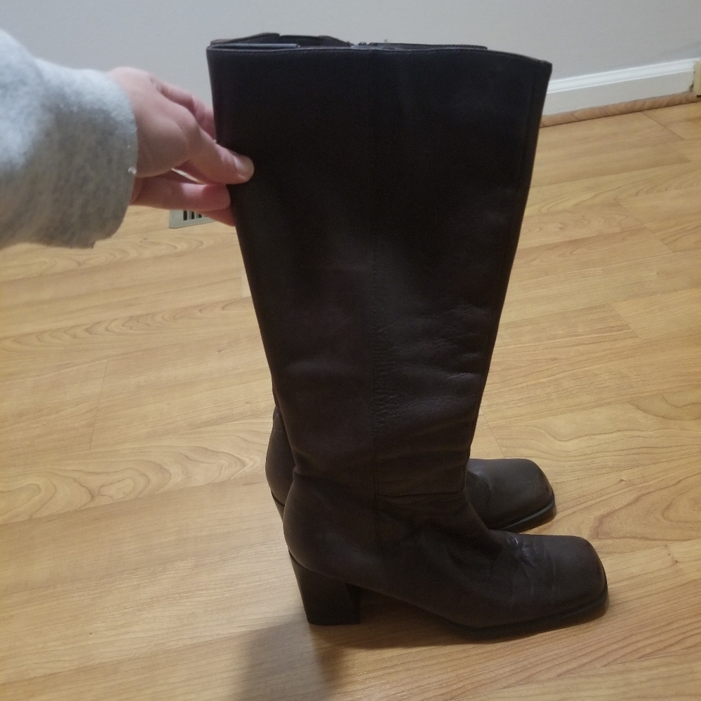 Tall Brown Leather Boots